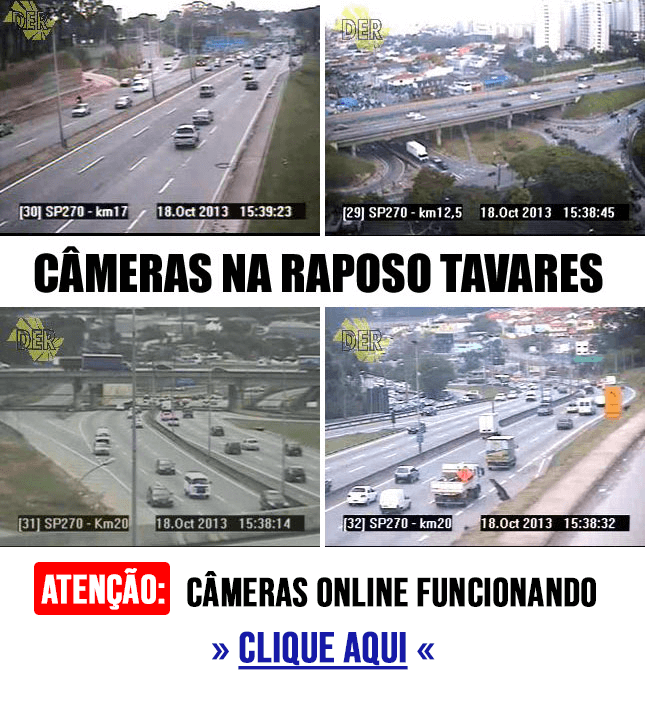 Cameras ao vivo Raposo Tavares no Jaguaré